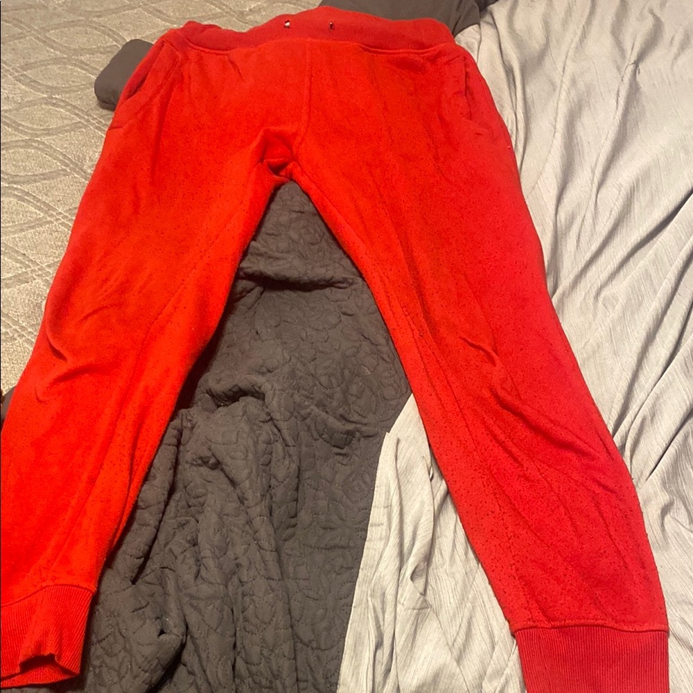 Bright Red Joggers with Smooth Finish
